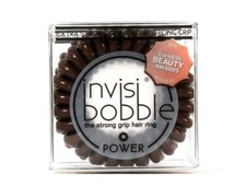 1 Pack Invisibobble Power Pretzel Brown 3 Ct Extra Strong Traceless Hair Rings