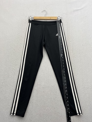 Adidas active wear leggings black with white stripe Youth Large - Picture 5 of 8