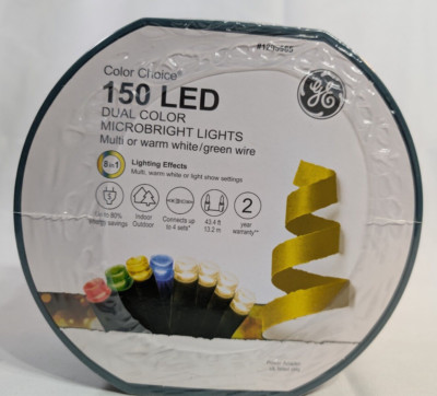 GE LED Color Choice 150 Ct 43.4-ft Color Changing Multi-function String Lights