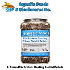 2.5mm - Cichlid Floating Pellets for Discus and all Tropical Fish. JAR