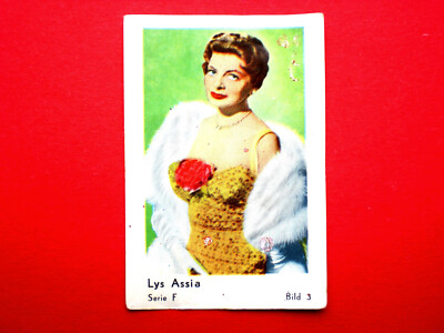 1956 Kaugummi Automaten Bild Serie F  Sängerin Lys ASSIA N°3 ULTRA RAR!