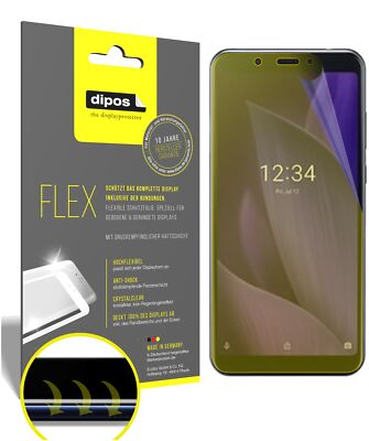 3x Sharp Aquos V Schutzfolie Folie, 100% Displayabdeckung, dipos Flex