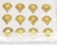 6 Pairs NOS USGI US Army Specialist SPC Bright Metal Rank Insignia Collar Brass