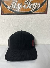 NEW Snap-On Black Corduroy Mesh Adjustable Trucker Hat Cap