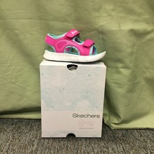 New Girls Skechers 86980 C-Flex Sandal Star Zoom Hot Pink/Multi Sandals Size 5
