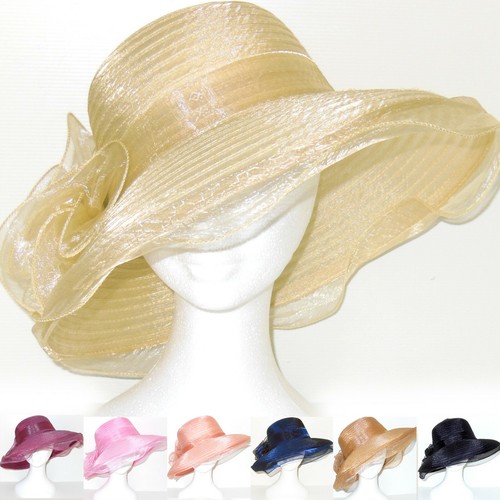 Cappello Cerimonia elegante donna spumante blu rosa nero pesco avorio art  D0606 | eBay