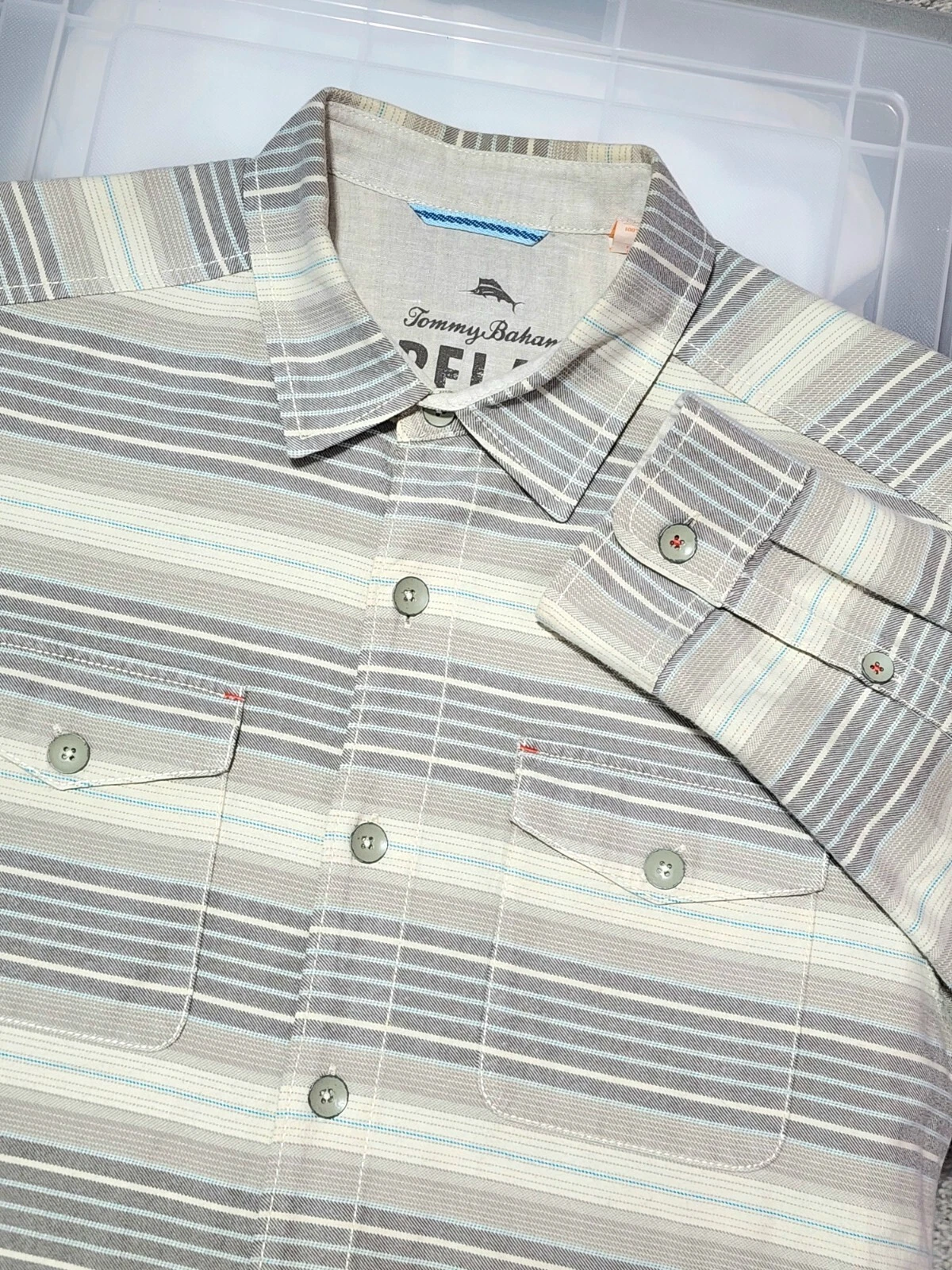 Tommy Bahama Flannel Button Down Shirt Men Size Medium