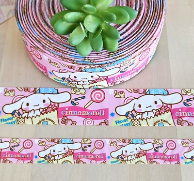 7/8 & 1.5'' (1 YD) Cinnamoroll Grosgrain Ribbon Chubby Puppy Sanrio Hello Kitty