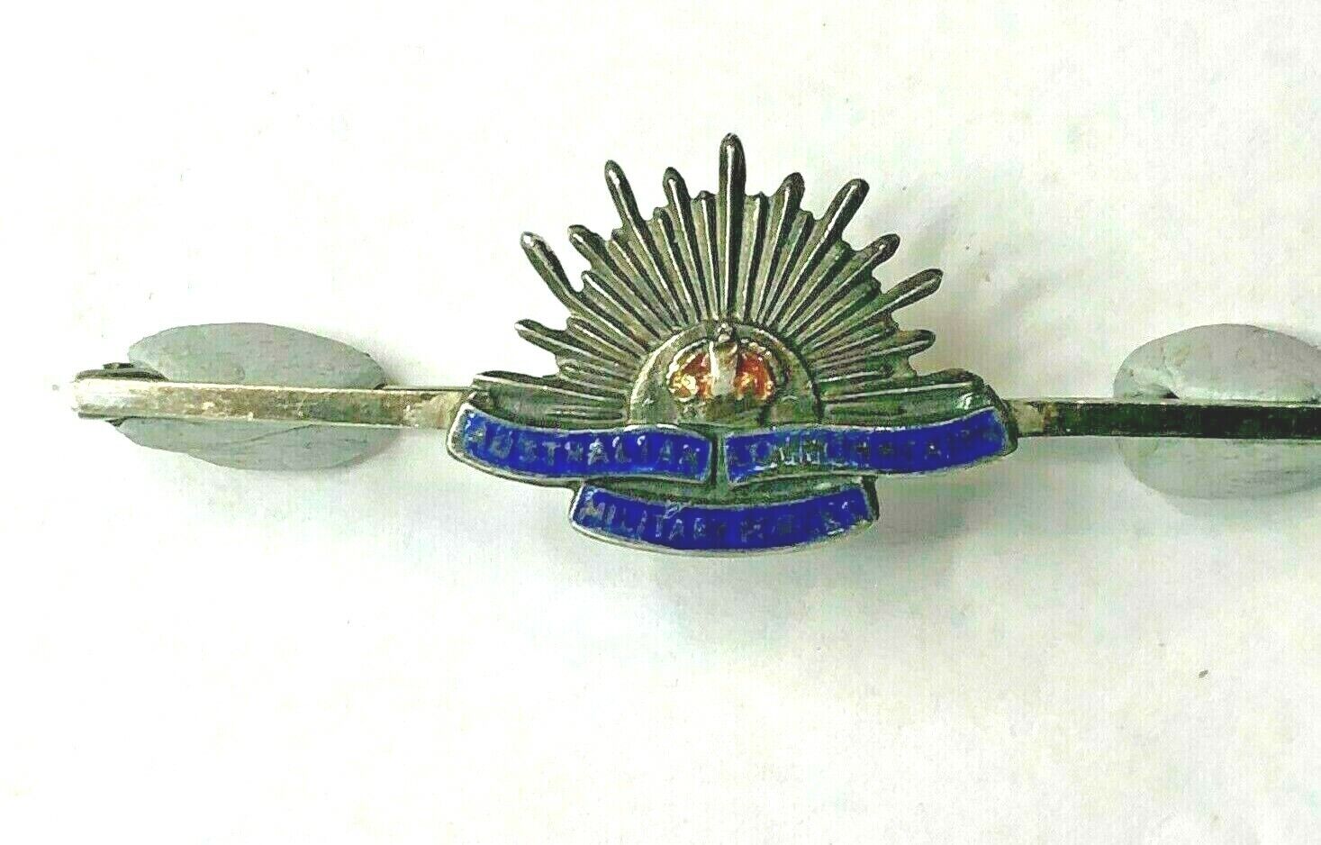 WW1 Australian Commonwealth Military forces Silver sweetheart Brooch 53 x 17 mm