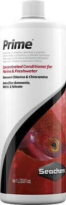 SEACHEM PRIME Aquarium Conditioner Chlorine/Chloramine/Ammonia Remover  1 liter