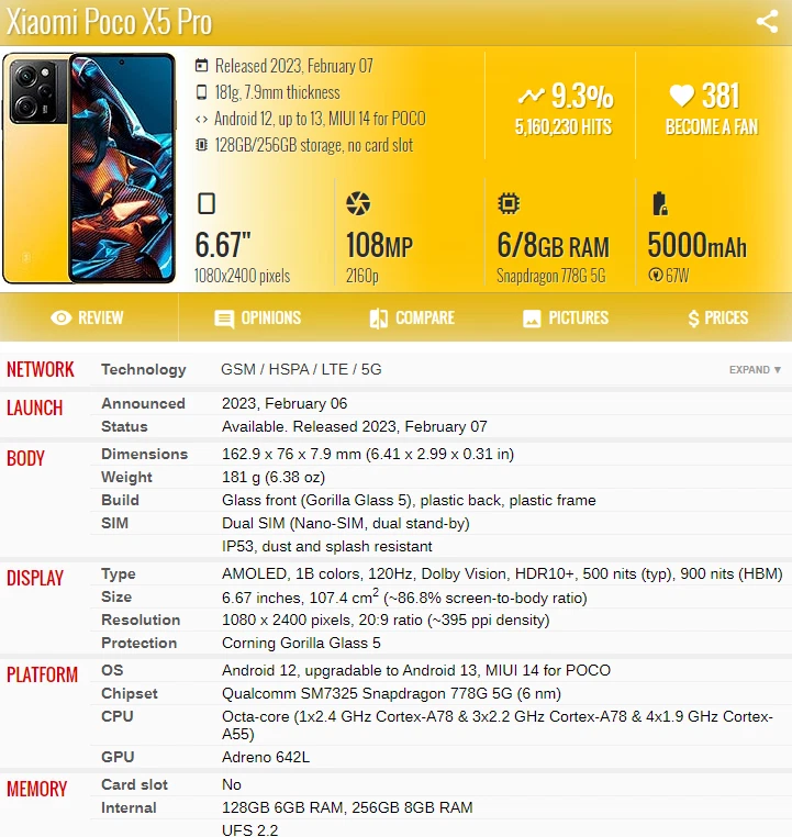 Conjunto Digitalizador Pantalla Táctil Pantalla LCD Repuesto para Xiaomi Poco X5 Pro Foto 4 de 4