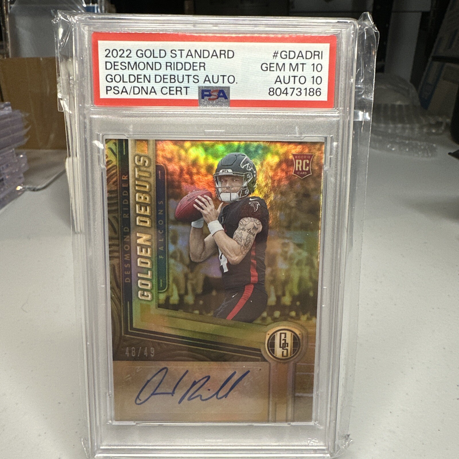 Desmond Ridder Panini Gold Standard Golden Debuts Autographs #GDADRI Base