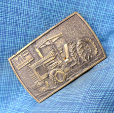 MF Massey Ferguson Tractor Promo Belt Buckle 1970s Exclusive Vtg Lewis .GMP203