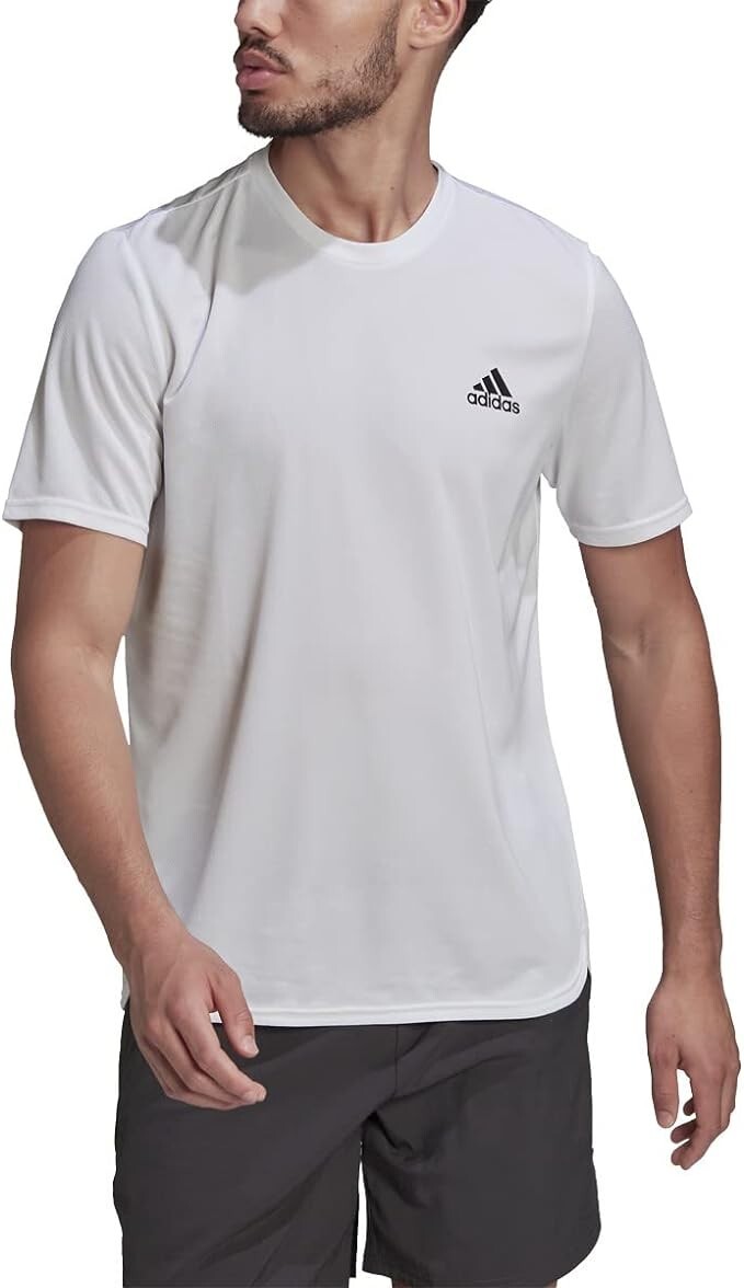 NEW Men's Adidas 2XL Designed 4 Movement White Tee Shirt
