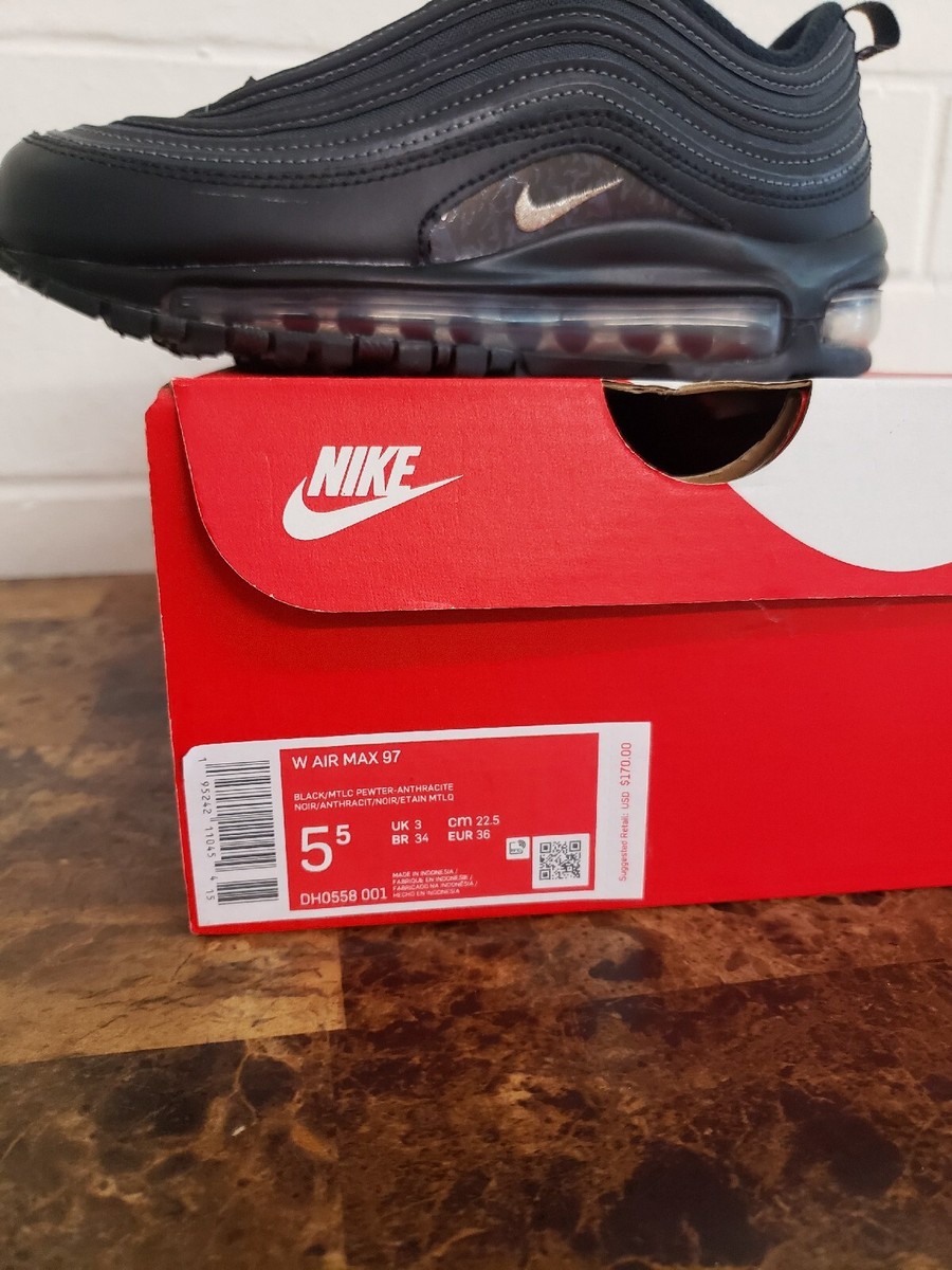 Nike Air Max 97 Black Metallic Pewter Anthracite DH0558-001