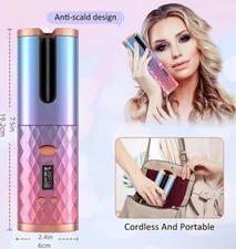 New Automatic Wand Hot Iron Hair Curler Ceramic Ionic Styler Wavy Spin Curl Mini