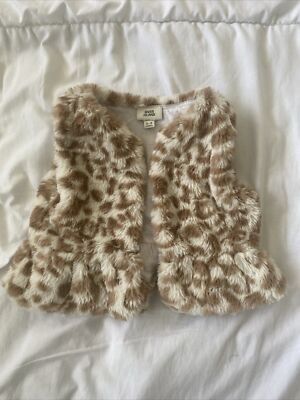 Baby River Island Faux Fur Gilet 0-3 Months UK