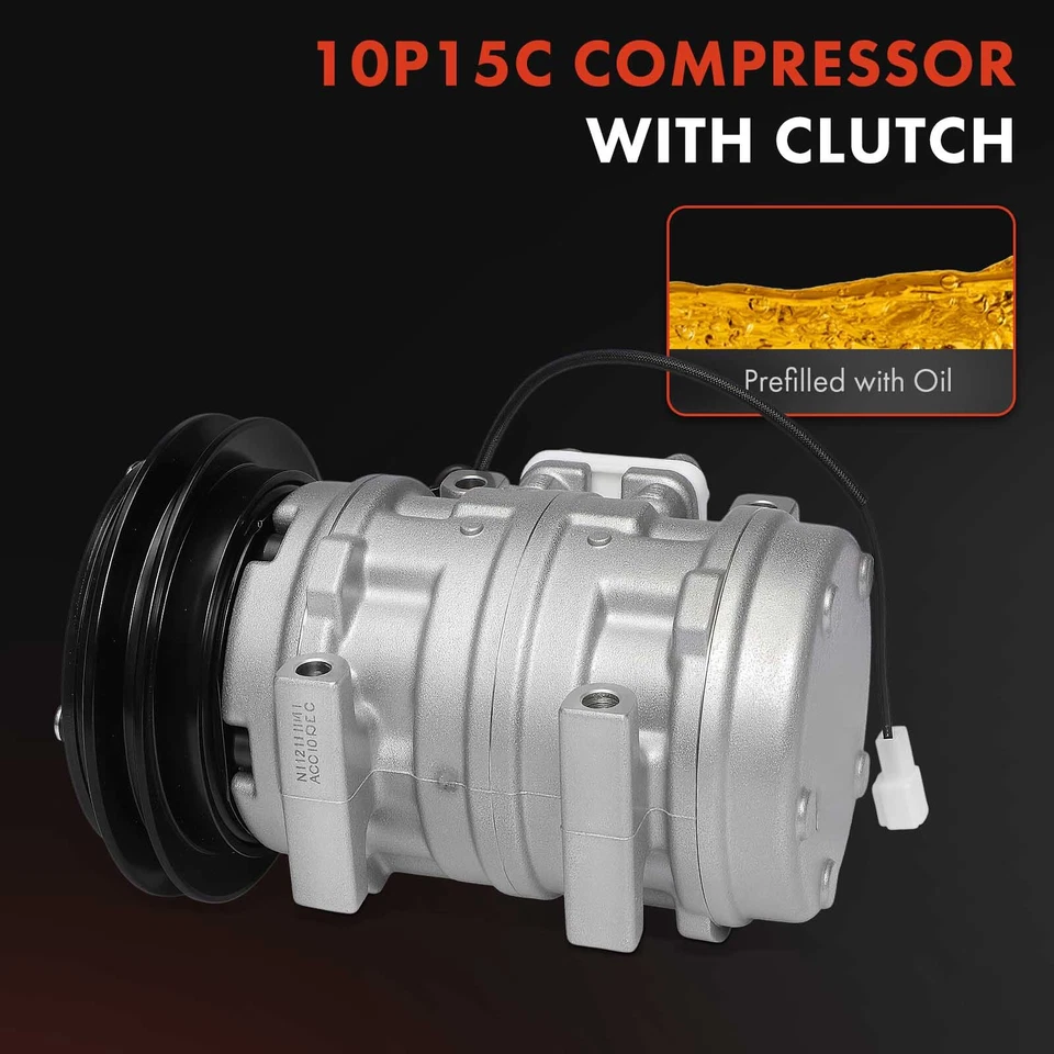 Compresor de aire acondicionado con embrague para Toyota Corolla 1986-1988 4Runner 1984-1988 Supra Foto 3 de 4