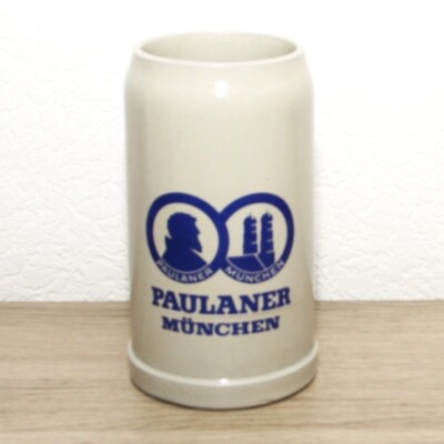 Bierkrug 1 Liter Humpen Eine Maß Paulaner München Steinzeug Keramik Rastal