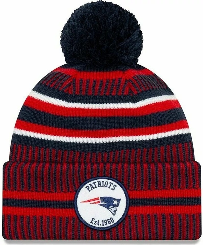 new-england-patriots-logo-hat-nfl-sideline-sport-knit-cuff-fleece-navy