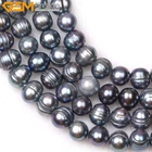 Round Natural Freshwater Pearls Loose Beads Jewelry Making Strand 15" Gift Dyed