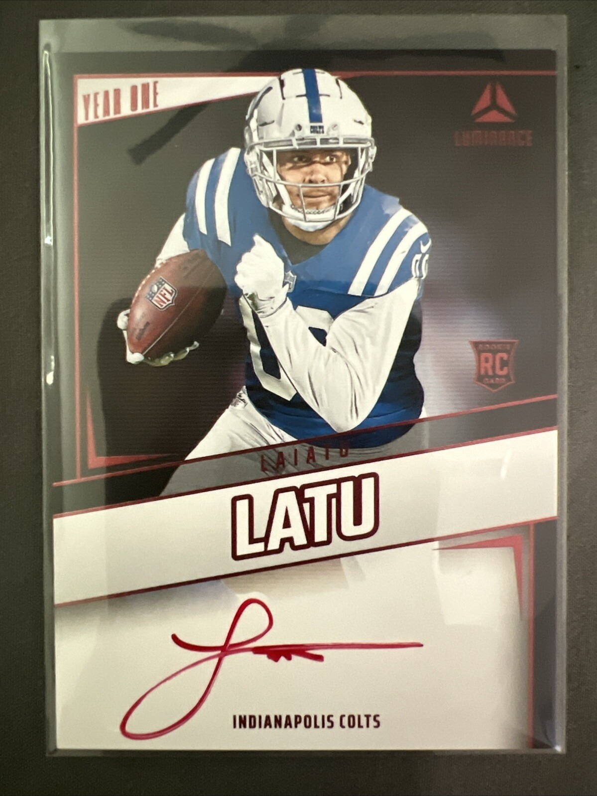 Laiatu Latu 2024 Luminance Year One Red Auto Colts Rookie RC SSP Mint 🔥🏈💎