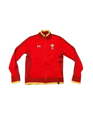 Under Armour Welsh Ruby Union Jacket Mens Small Full Zip Red UK