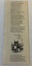 1880 magazine poem and engraving ~ ONLY A CHILD'S GRAVE