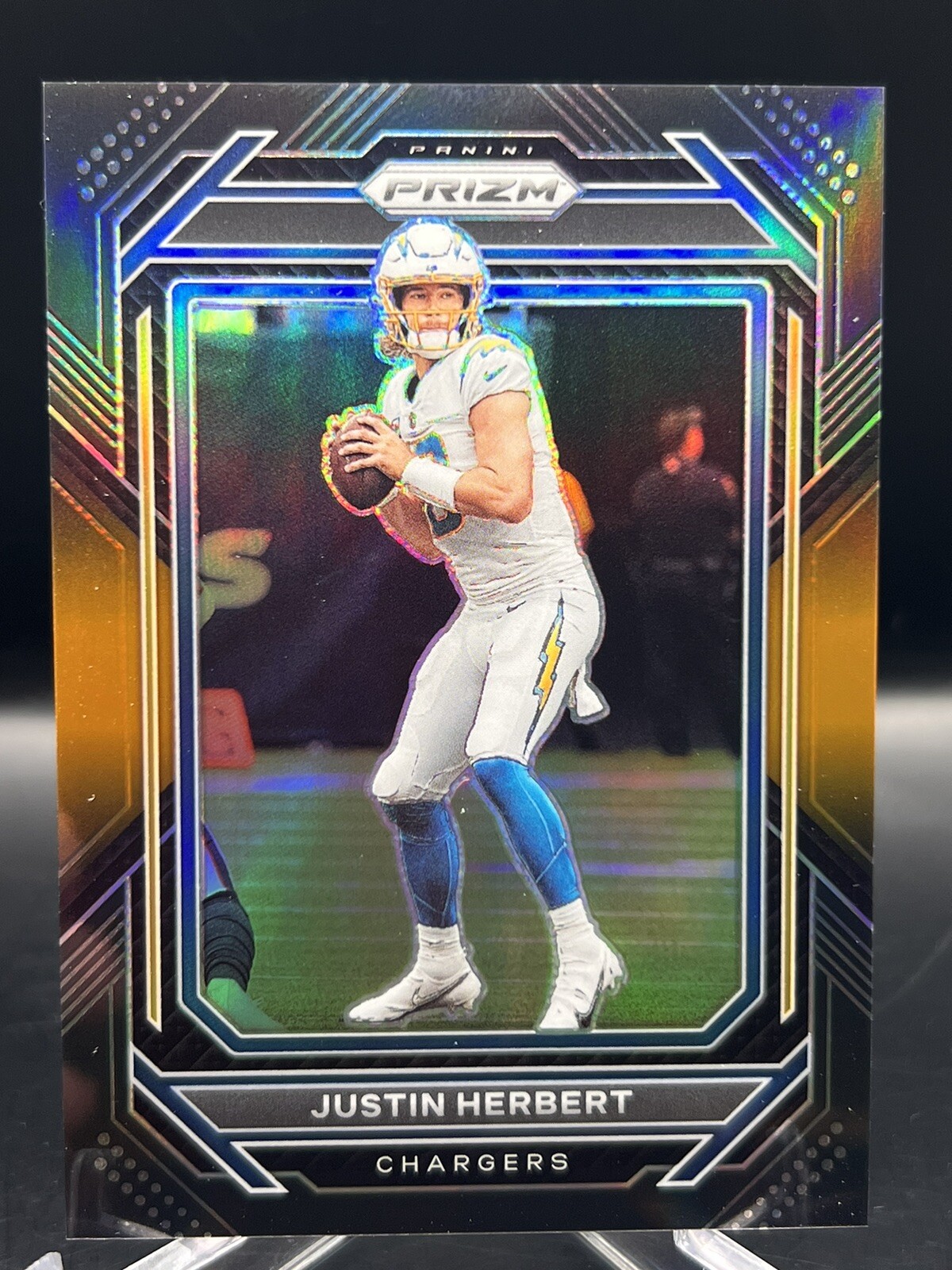 JUSTIN HERBERT 2022 Panini Chronicles Prizm Black ORANGE PRIZM /75 #PB-5 🔥🏈