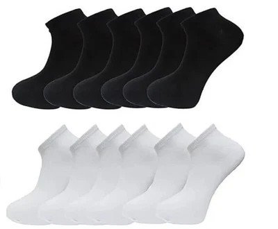 Mens Womens Trainer Liner Ankle Socks Invisible Cotton Low Cut Sports Socks Lot - Image 1 of 4