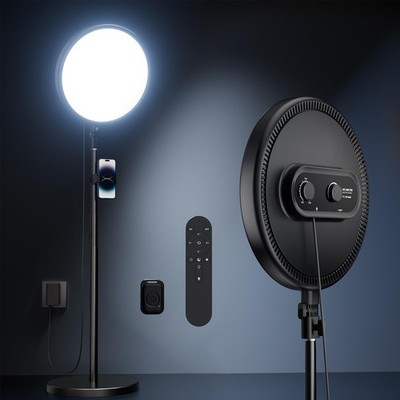 Large Ring Light with 79'' Stand, 6500K Full-Screen Selfie Ring Light with Sta...