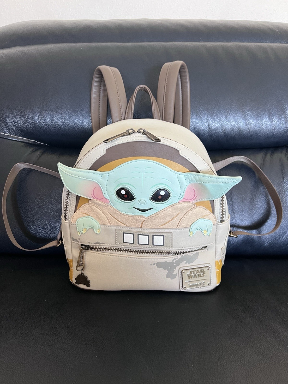 Loungefly Star Wars The Mandalorian Grogu Baby Yoda Mini Backpack - EUC