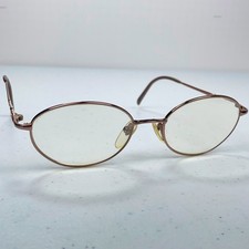 Vintage Seiko Eyeglasses T052 Gold Oval Pure Titanium Japan FRAMES ONLY