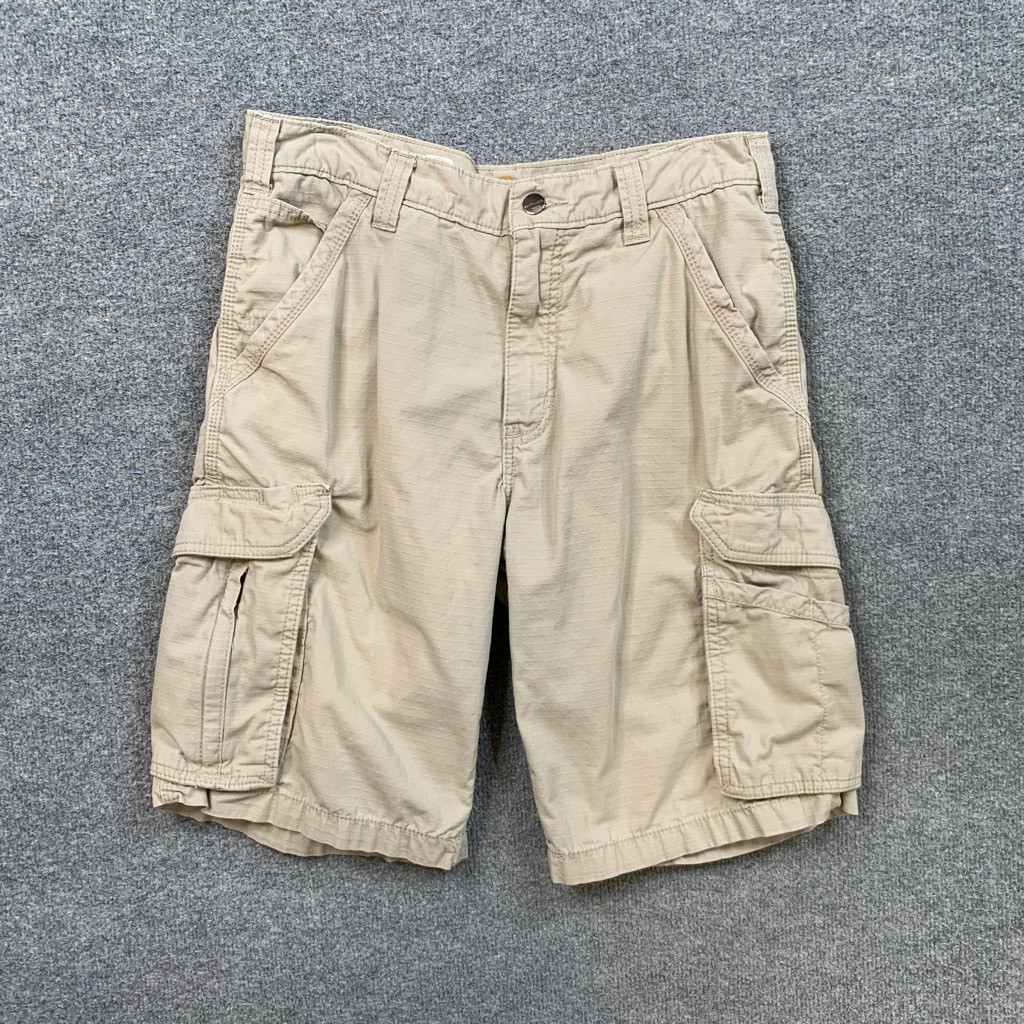 Carhartt Shorts Mens 32 Beige Force Tappen Cargo Relaxed Fit