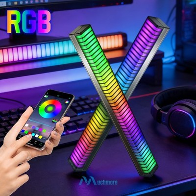 2x 4D Car Atmosphere Strip Pick up Light RGB LED App Control Music Rhythm Lamp