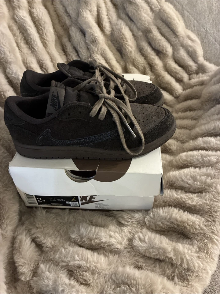 Jordan 1 Low OG Sp Ps Moca Oscuro/Negro Terciopelo Marrón talla 2Y Foto 3 de 3