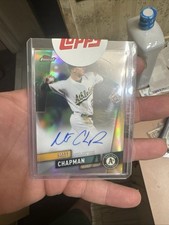 2019 Topps Finest - Autographs Matt Chapman #FA-MC Silver Refractor