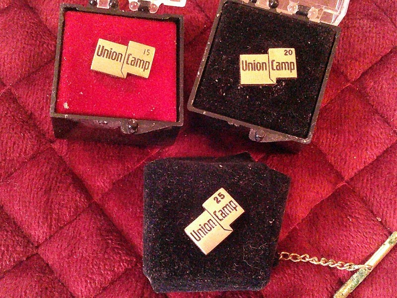 Three Vintage Union Camp 15-20-25 Year Tie Clip 1/10 Gold Field