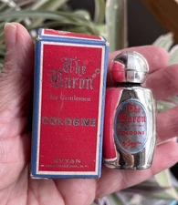 Vtg The Baron For Gentlemen Complimentary Sample Bottle/Box By EVYAN**READ**