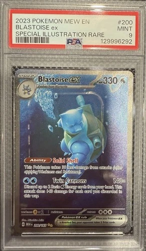 Blastoise EX #200/165 - 2023 Pokemon Mew EN S&V 151 - PSA 9