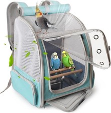 Halinfer Bird Backpack Carrier Cage Portable Travel Bag for Parakeet Conure Gree