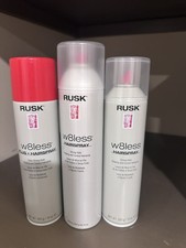 3-Pack W8less Plus Extra Strong Hold Hairspray by Rusk - 10 oz PLUS FREE