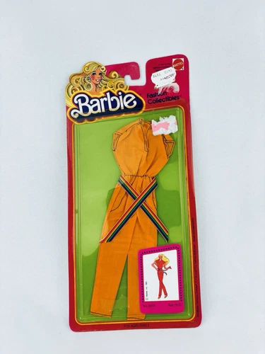 Vintage Barbie 1981 Fashion Collectibles #3688 Yellow Rainbow Belt Jumpsuit NRFB