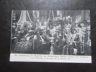 AK Aufbahrung König Georg v.Sachsen,Dresden Hofkirche 1904