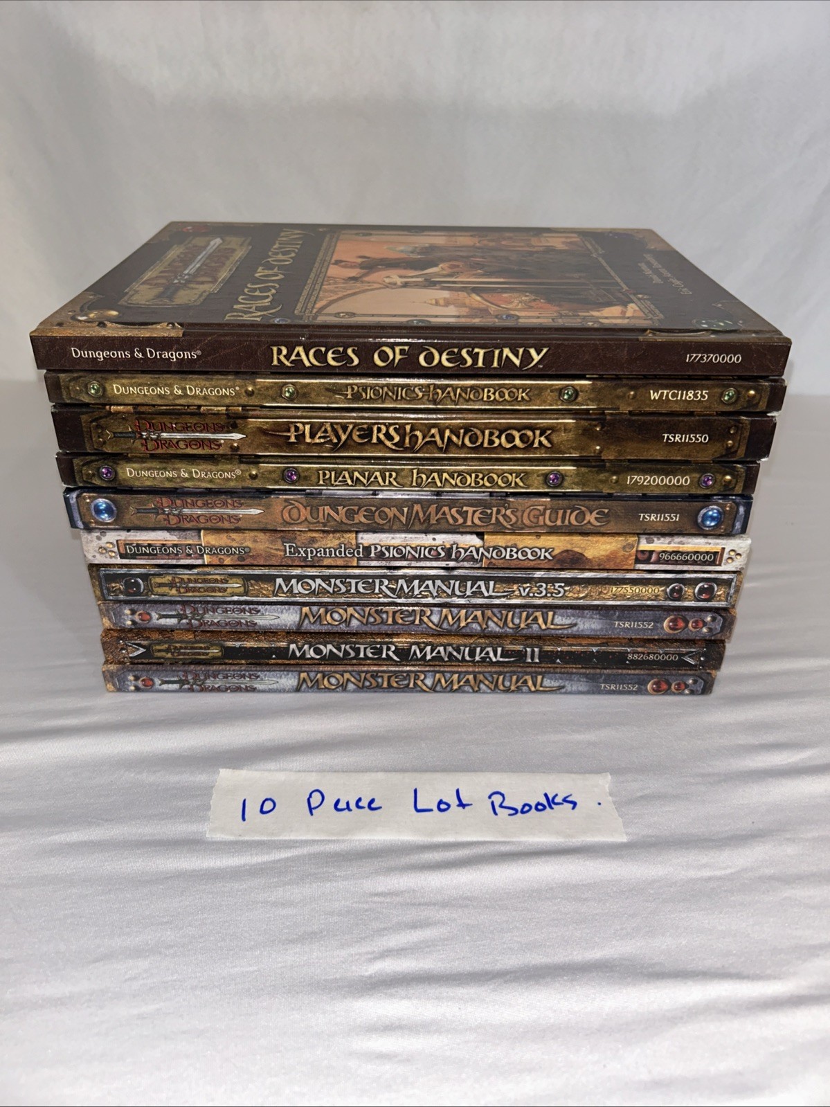Dungeon Dragons/MonsterManuals/Handbooks/MasterGuides/ 10 Book Lot hardcovers