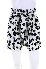Love, Whit by Whitney Port Womens Floral Paper Bag Shorts White Size 0 14096847
