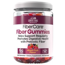 Country Farms Fiber Care Gummies, 240 Count, 6g Dietary Fiber Per Serving
