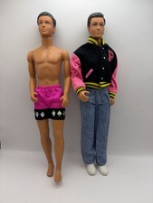 Two Hasbro Sindy Boyfriends Pop Star Paul And Trunks Dolls