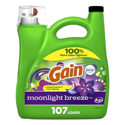 Gain + Aroma Boost Liquid Laundry Detergent, Moonlight 154 Fl Oz (Pack of 1) 