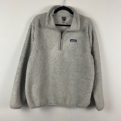 Patagonia Los Gatos 1/4 Zip Pullover Women L Gray Fleece Jacket Hiking